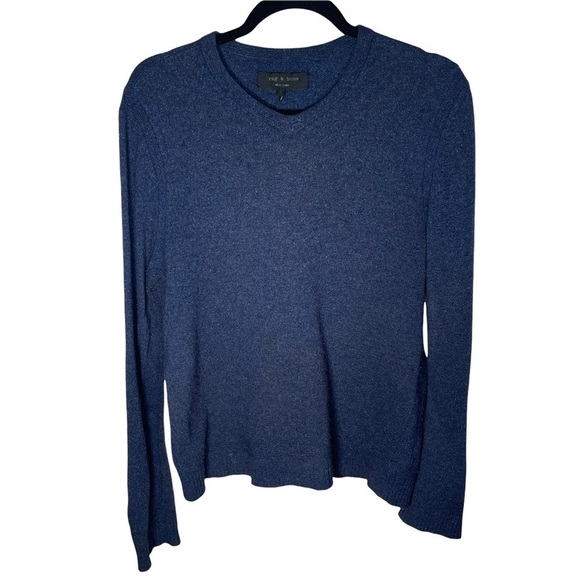 Rag & Bone Women’s V Neck Wool Blend Sweater Small Blue - Picture 1 of 8
